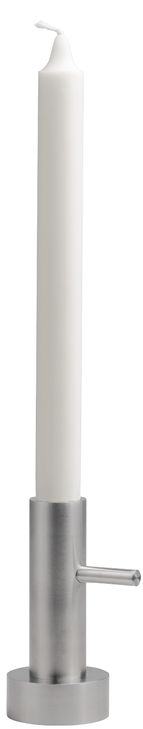 [product_category]-Fritz Hansen Candleholder Single #1, Steel-Fritz Hansen-5704890400890-840089-FRI-1