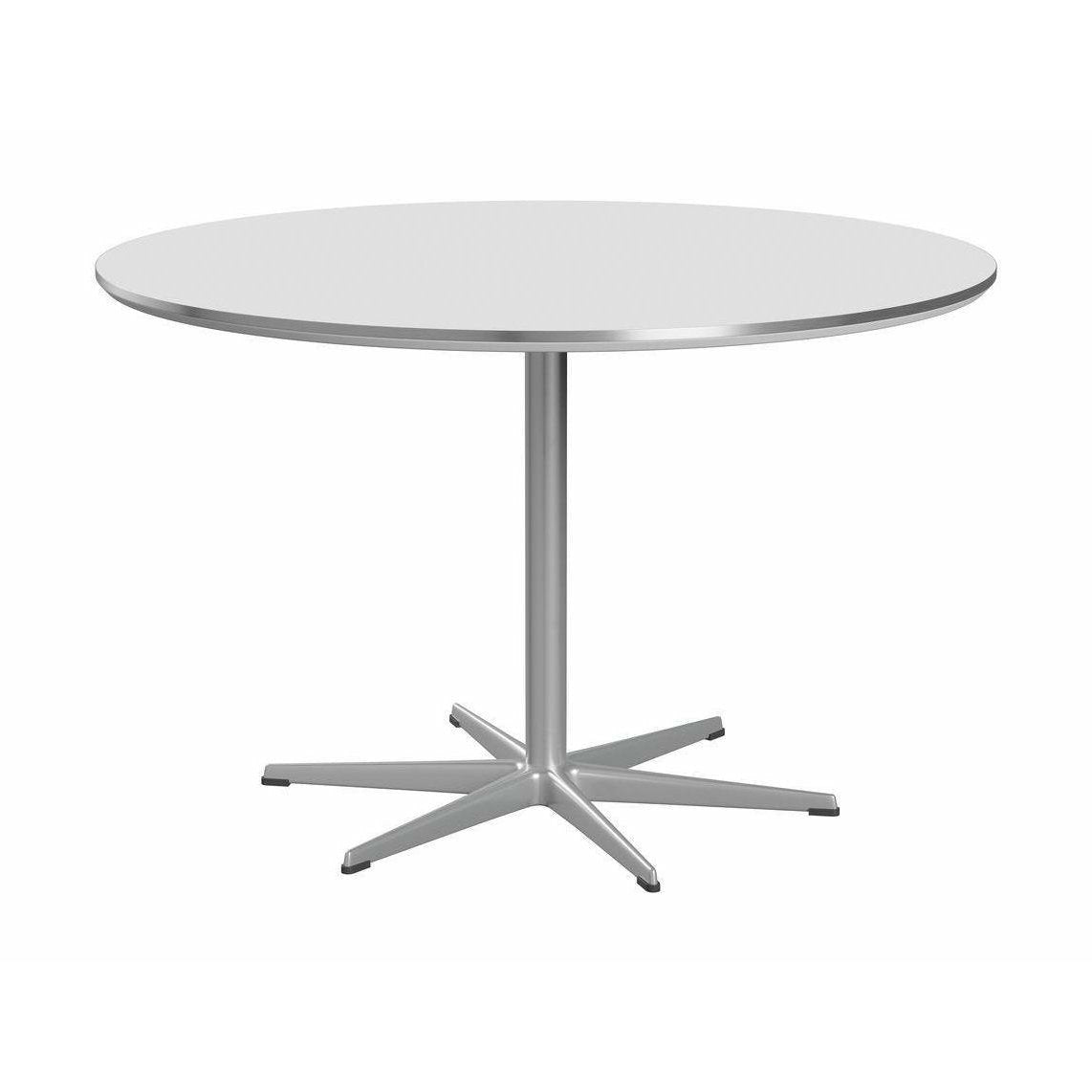 [product_category]-Fritz Hansen Circular Dining Table ø120 Cm, White/Silver Grey-Fritz Hansen-A825-White-WarmGraphite-120x72-FRI-1