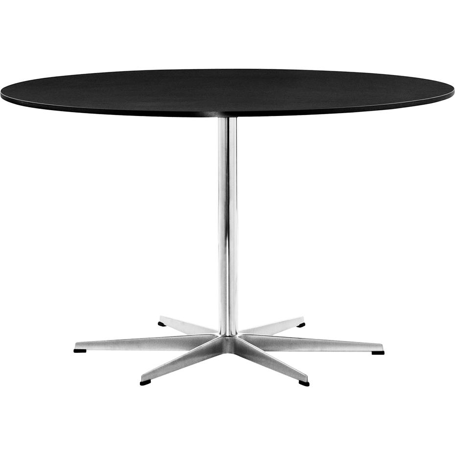 [product_category]-Fritz Hansen Circular Table ø120 Cm, Black Laminate-Fritz Hansen-A825-black-FRI-1