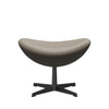 Fritz Hansen Das Ei Foolool Leather, černá/základní světle šedá