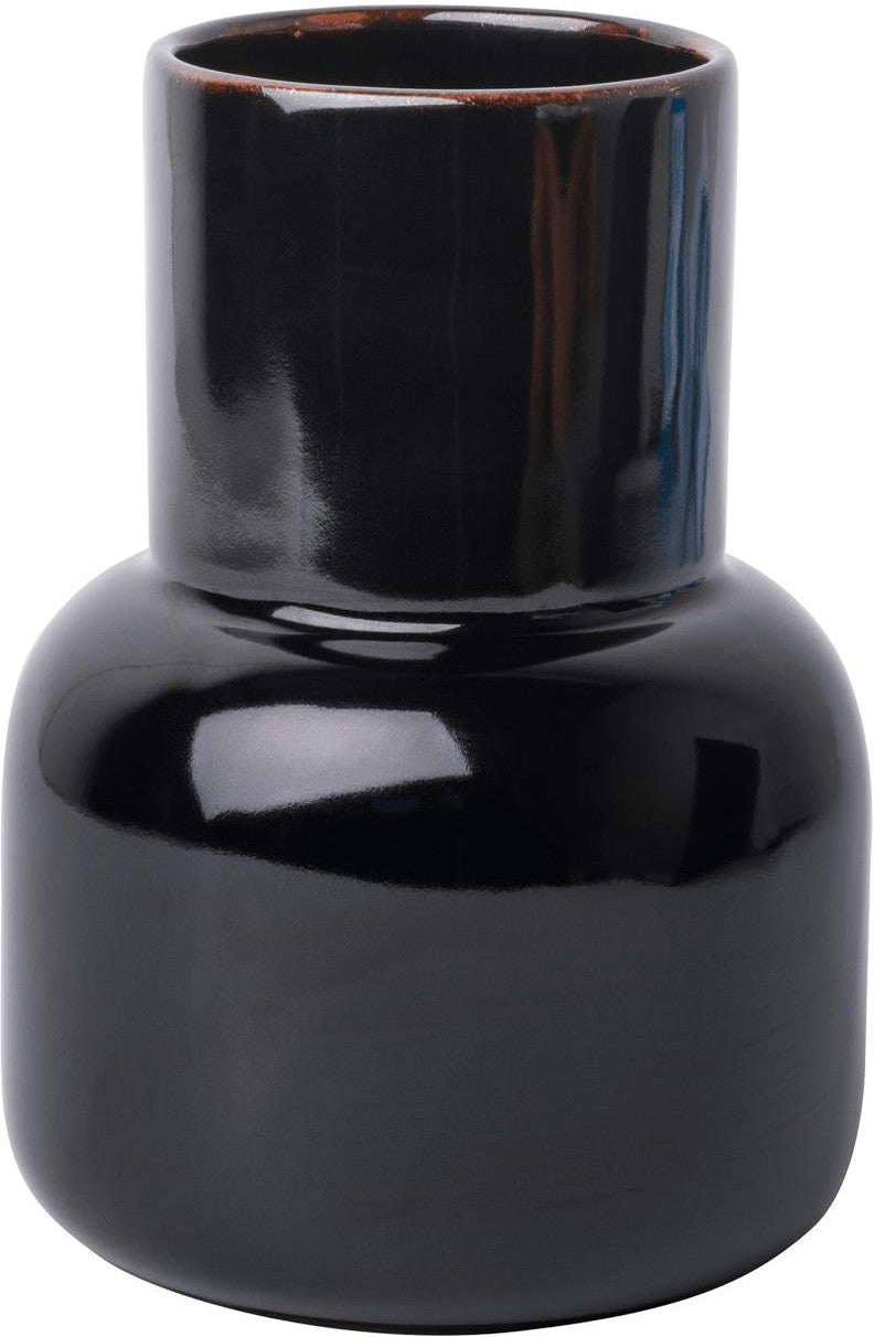 [product_category]-Fritz Hansen Earthenware Vase, Tenmoku Black-Fritz Hansen-5704890400340-840034-FRI-1