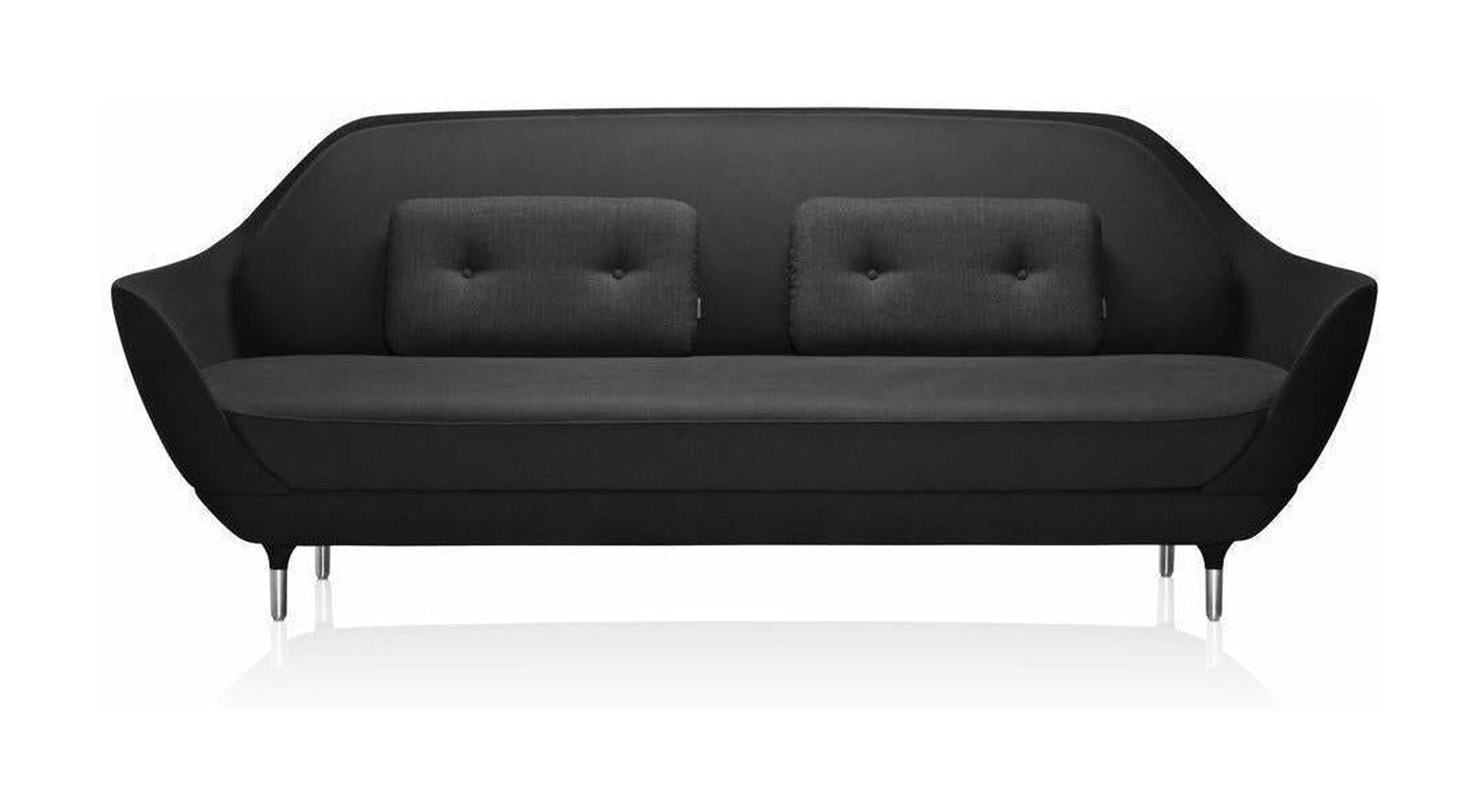 [product_category]-Fritz Hansen Favn Sofa, Fame Black/ Canvas Dark Blue-Fritz Hansen-JH3-66061/794-FRI-1