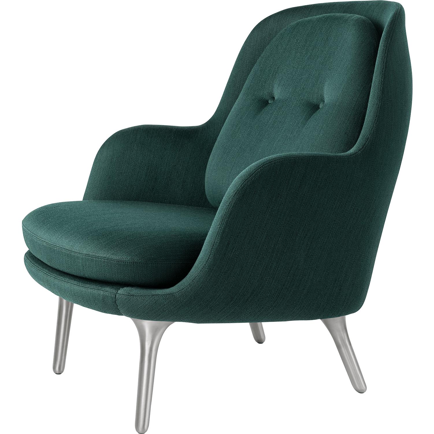 [product_category]-Fritz Hansen Fri Lounge Chair Aluminium, Balder Dark Green-Fritz Hansen-JH4-982-FRI-1