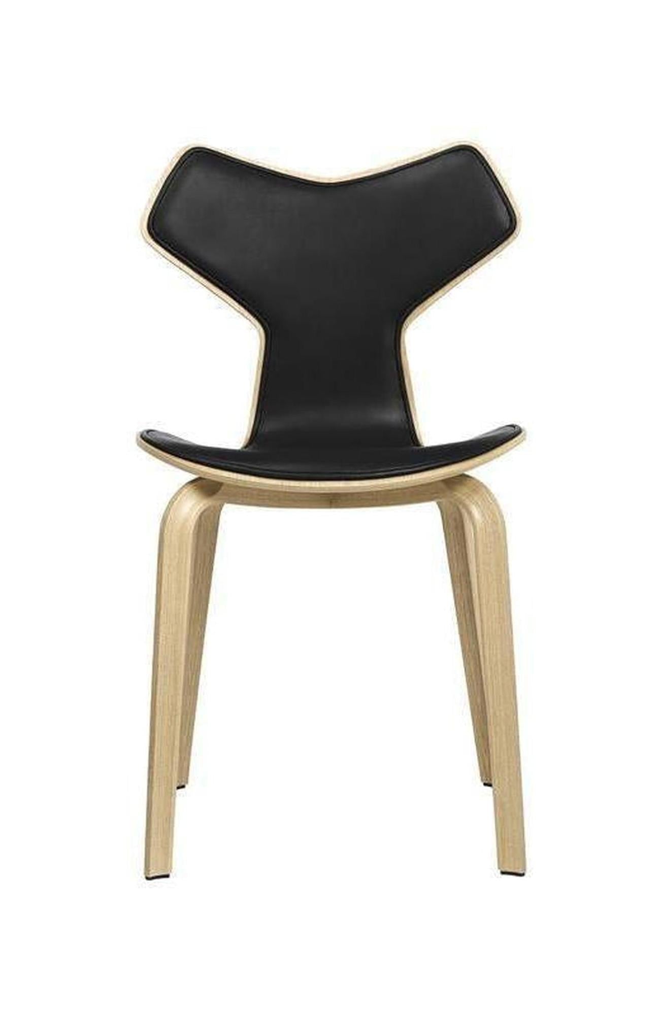[product_category]-Fritz Hansen Grand Prix Chair Front Upholstery Leather, Essential Black-Fritz Hansen-4130-basic black-FRI-1