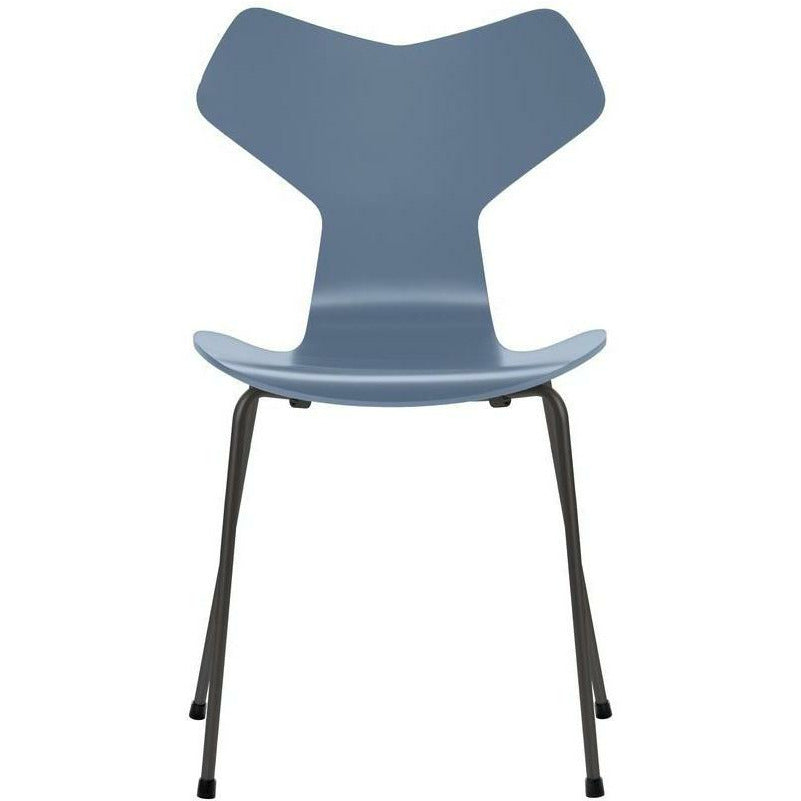 [product_category]-Fritz Hansen Grand Prix Chair Lacquered Dusk Blue Shell, Warm Graphite Base-Fritz Hansen-3130-Lacquered-DuskBlue-WarmGraphite-FRI-1