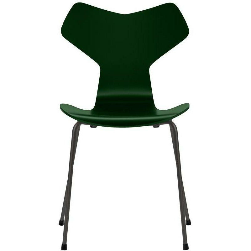 [product_category]-Fritz Hansen Grand Prix Chair Lacquered Evergreen Shell, Warm Graphite Base-Fritz Hansen-3130-Lacquered-Evergreen-WarmGraphite-FRI-1