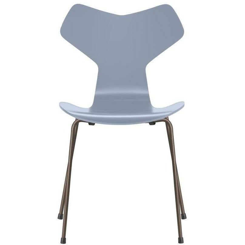 [product_category]-Fritz Hansen Grand Prix Chair Lacquered Lavender Blue Bowl, Brown Bronze Base-Fritz Hansen-3130-Lacquered-LavenderBlue-BrownBronze-FRI-1