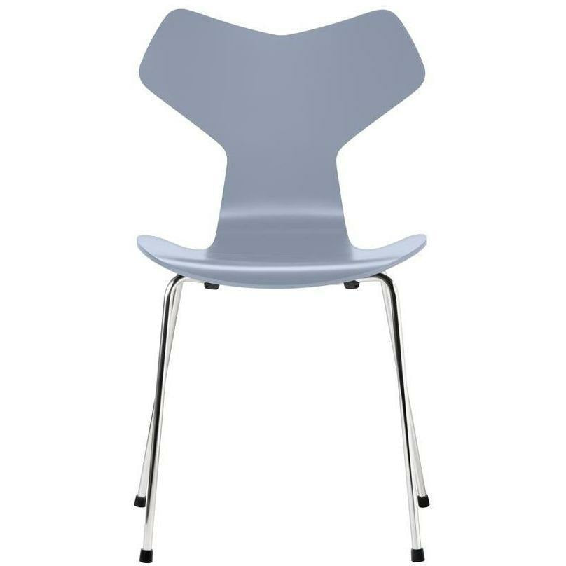 [product_category]-Fritz Hansen Grand Prix Chair Lacquered Lavender Blue Shell, Chromed Steel Base-Fritz Hansen-3130-Lacquered-LavenderBlue-Chrome-FRI-1
