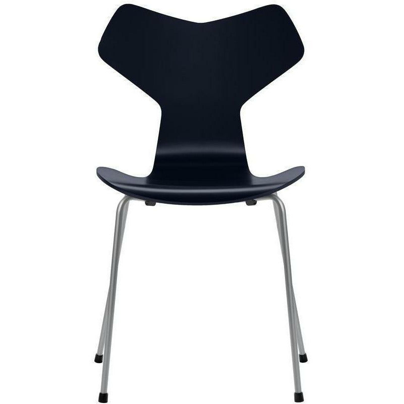 [product_category]-Fritz Hansen Grand Prix Chair Lacquered Midnight Blue Shell, Silver Grey Base-Fritz Hansen-3130-Lacquered-MidnightBlue-SilverGrey-FRI-1