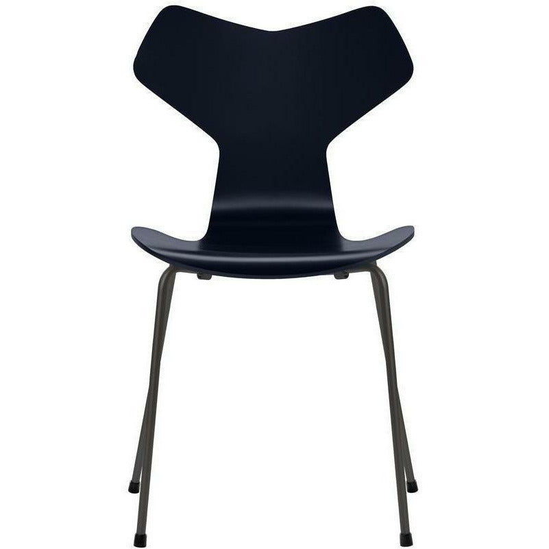[product_category]-Fritz Hansen Grand Prix Chair Lacquered Midnight Blue Shell, Warm Graphite Base-Fritz Hansen-3130-Lacquered-MidnightBlue-WarmGraphite-FRI-1