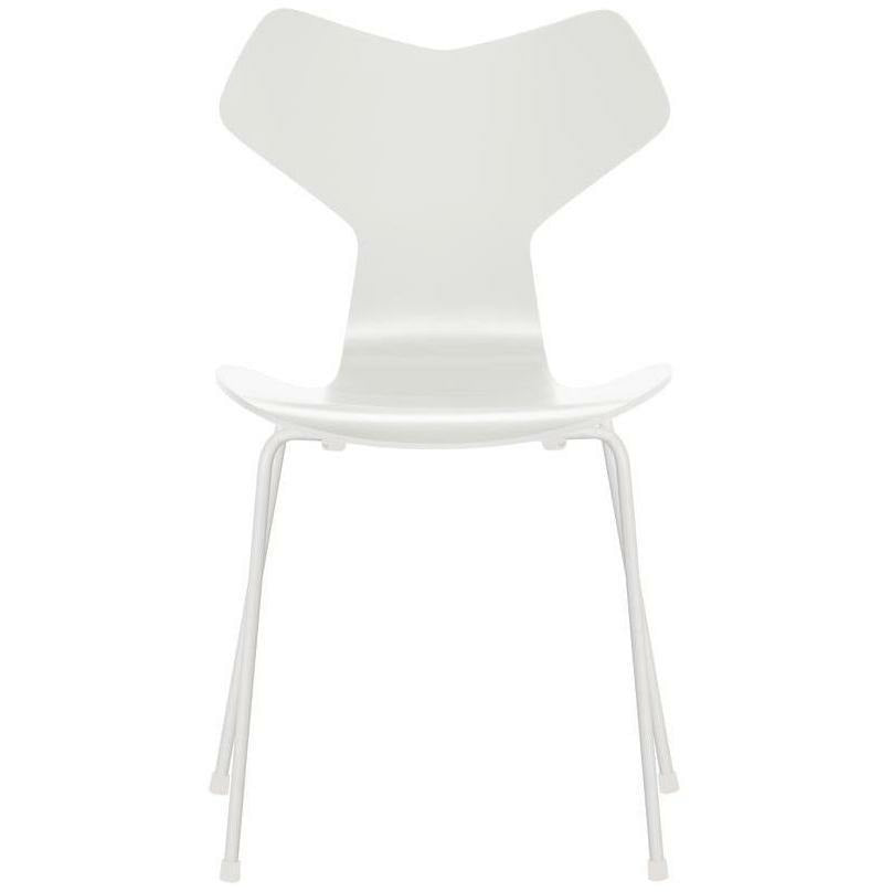 [product_category]-Fritz Hansen Grand Prix Chair Lacquered White Shell, White Base-Fritz Hansen-3130-Lacquered-White-White-FRI-1