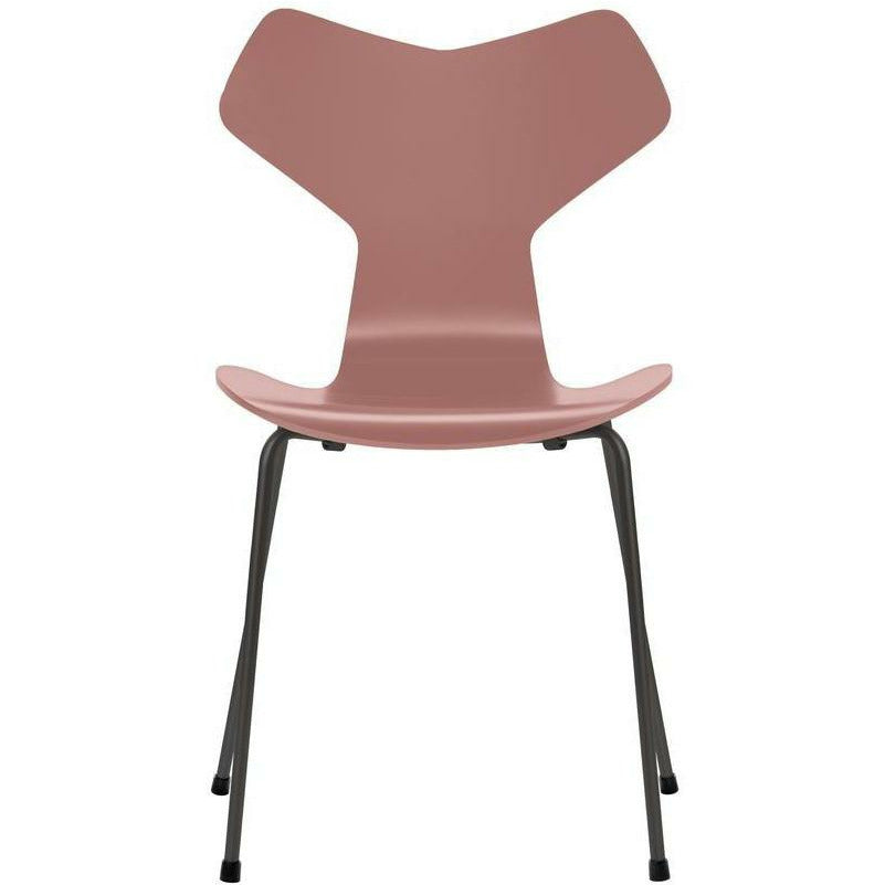 [product_category]-Fritz Hansen Grand Prix Chair Lacquered Wild Rose Bowl, Warm Graphite Base-Fritz Hansen-3130-Lacquered-WildRose-WarmGraphite-FRI-1