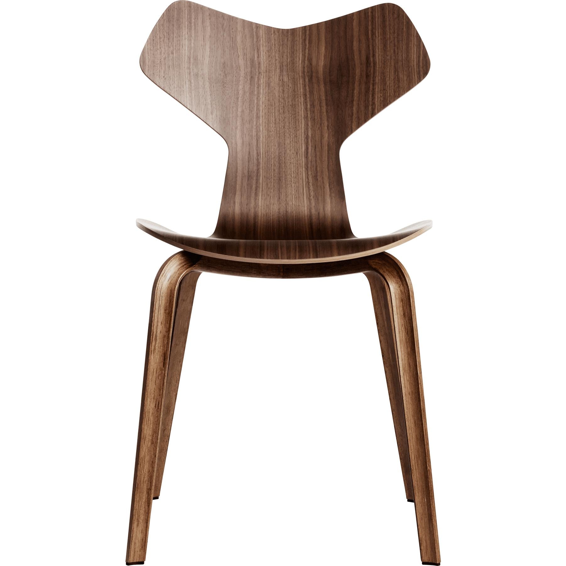 [product_category]-Fritz Hansen Grand Prix Chair Veneer Wooden Legs, Walnut-Fritz Hansen-4130-walnut-FRI-1