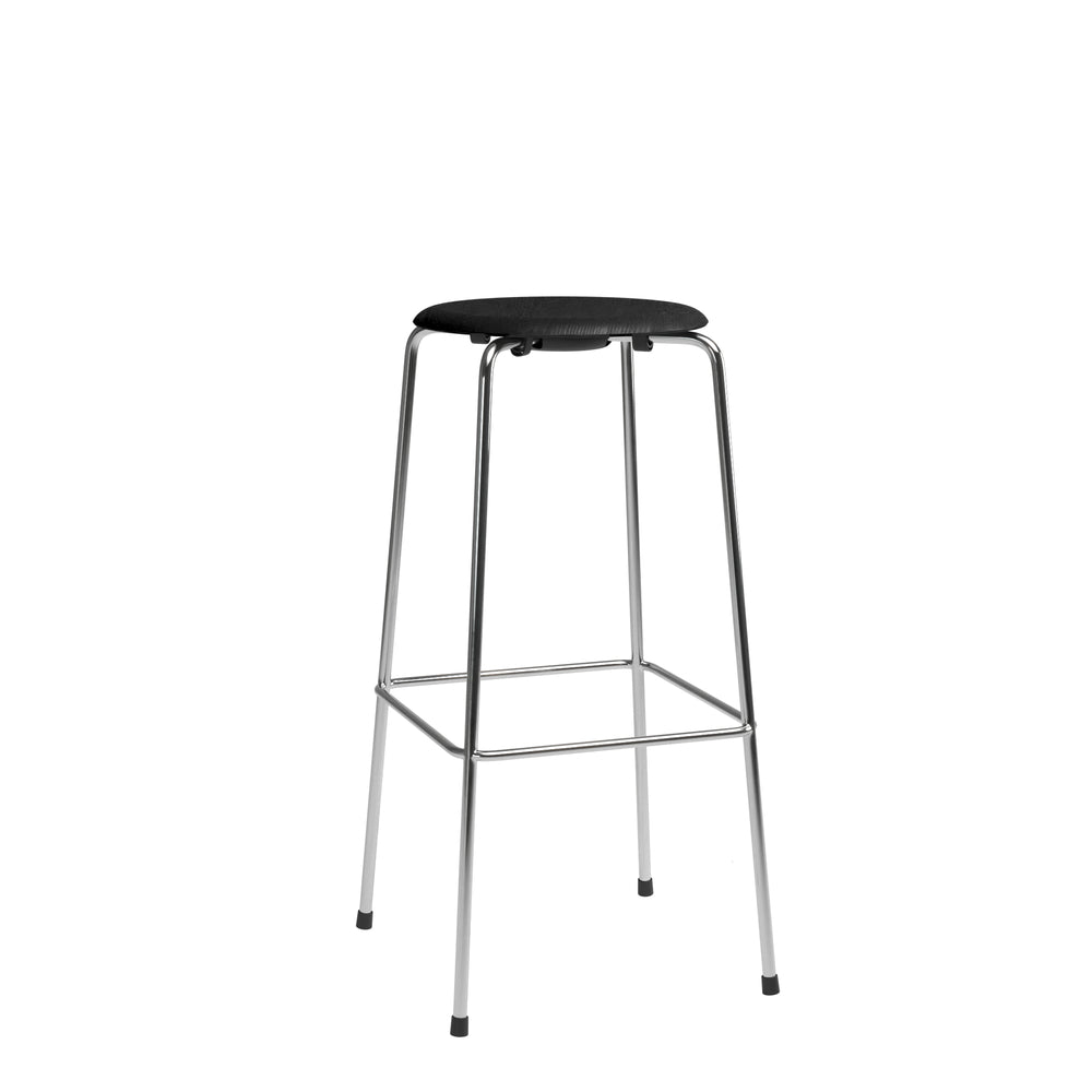 [product_category]-Fritz Hansen High Dot Bar Stool, Colored Veneer Ash Black/Chrome Base-Fritz Hansen-5702370002190-840131-FRI-1