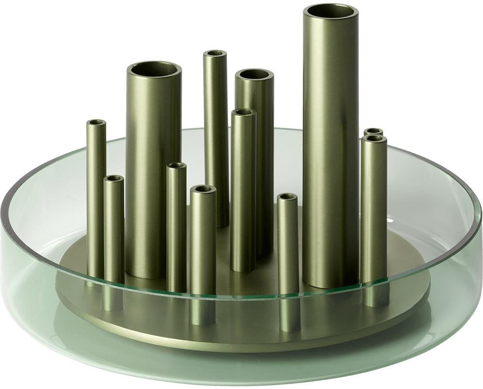 [product_category]-Fritz Hansen Ikeru Vase Low, Forest Green-Fritz Hansen-5704890401446-840144-FRI-1