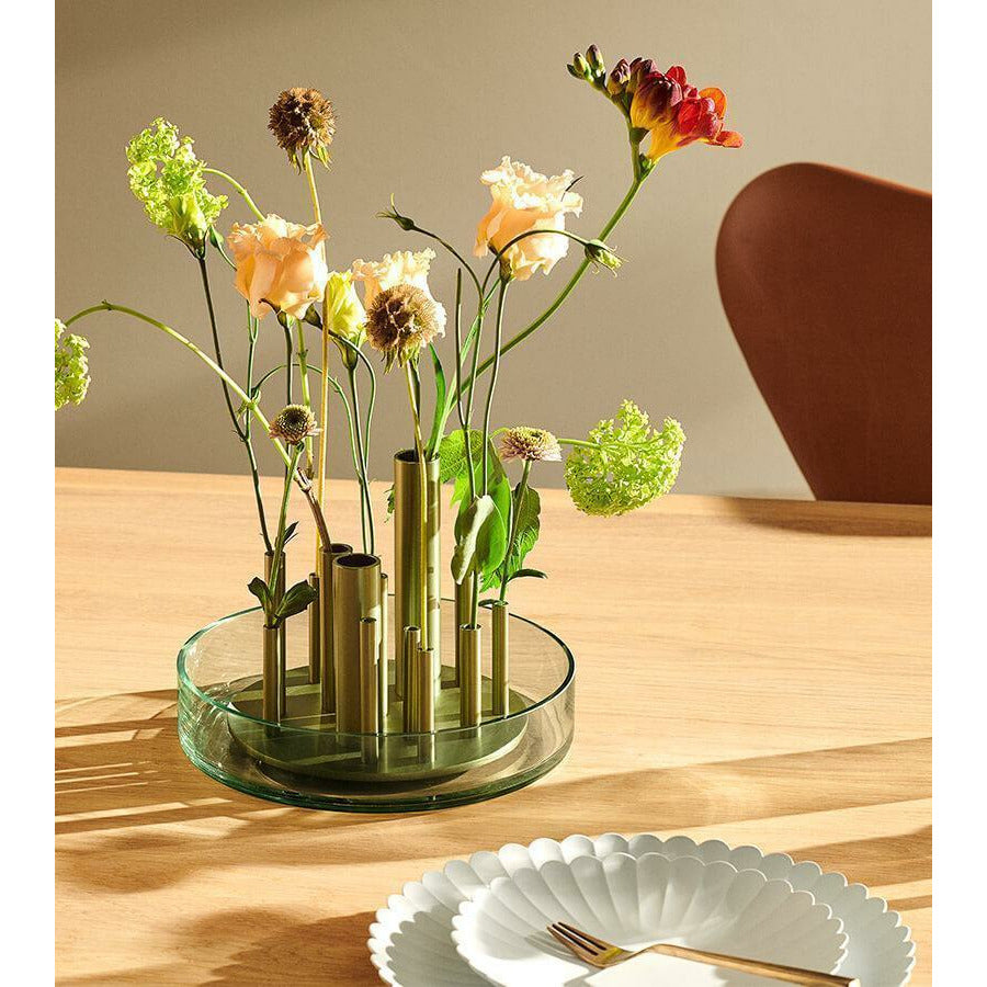 [product_category]-Fritz Hansen Ikeru Vase Low, Forest Green-Fritz Hansen-5704890401446-840144-FRI-2