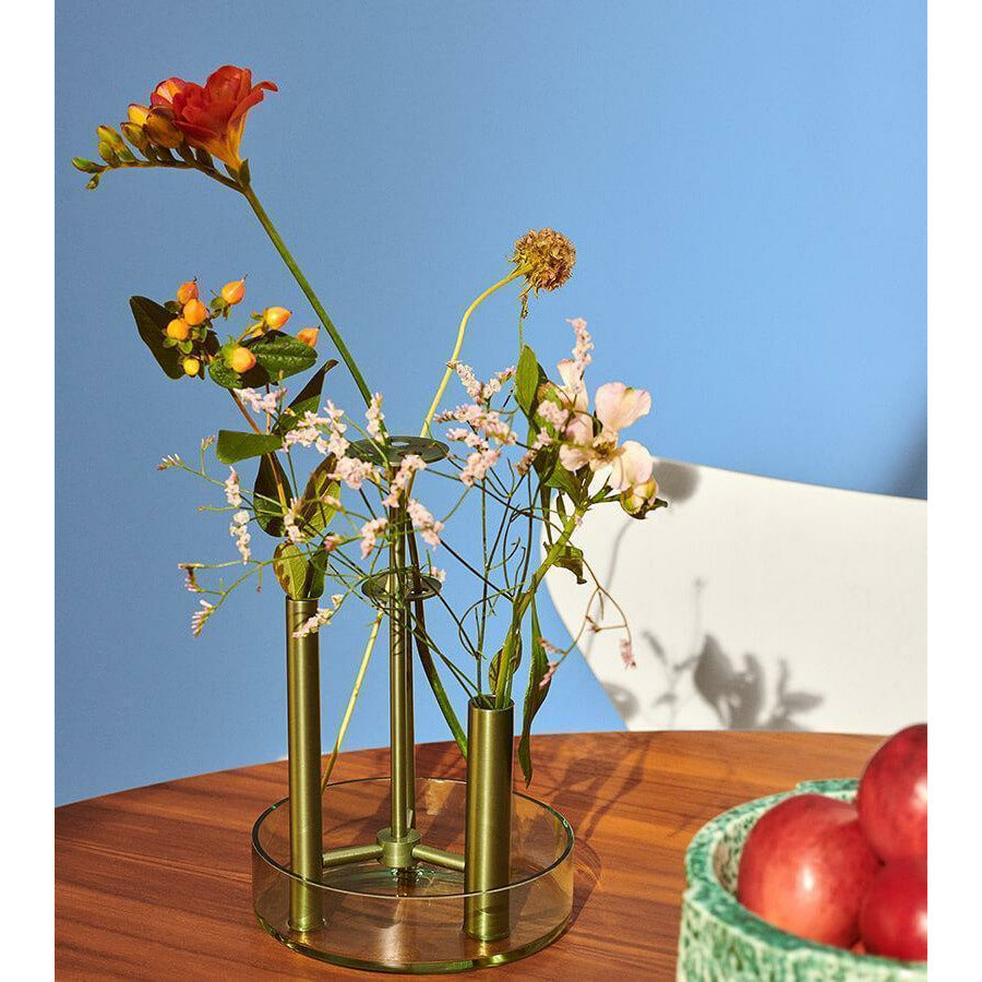 [product_category]-Fritz Hansen Ikeru Vase Low, Forest Green-Fritz Hansen-5704890401446-840144-FRI-3