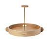 Fritz Hansen JH podnos, Oregon Pine/Brass