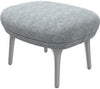 Fritz Hansen Jh11 ro Footstoll, monochromatická šedá, hliníková