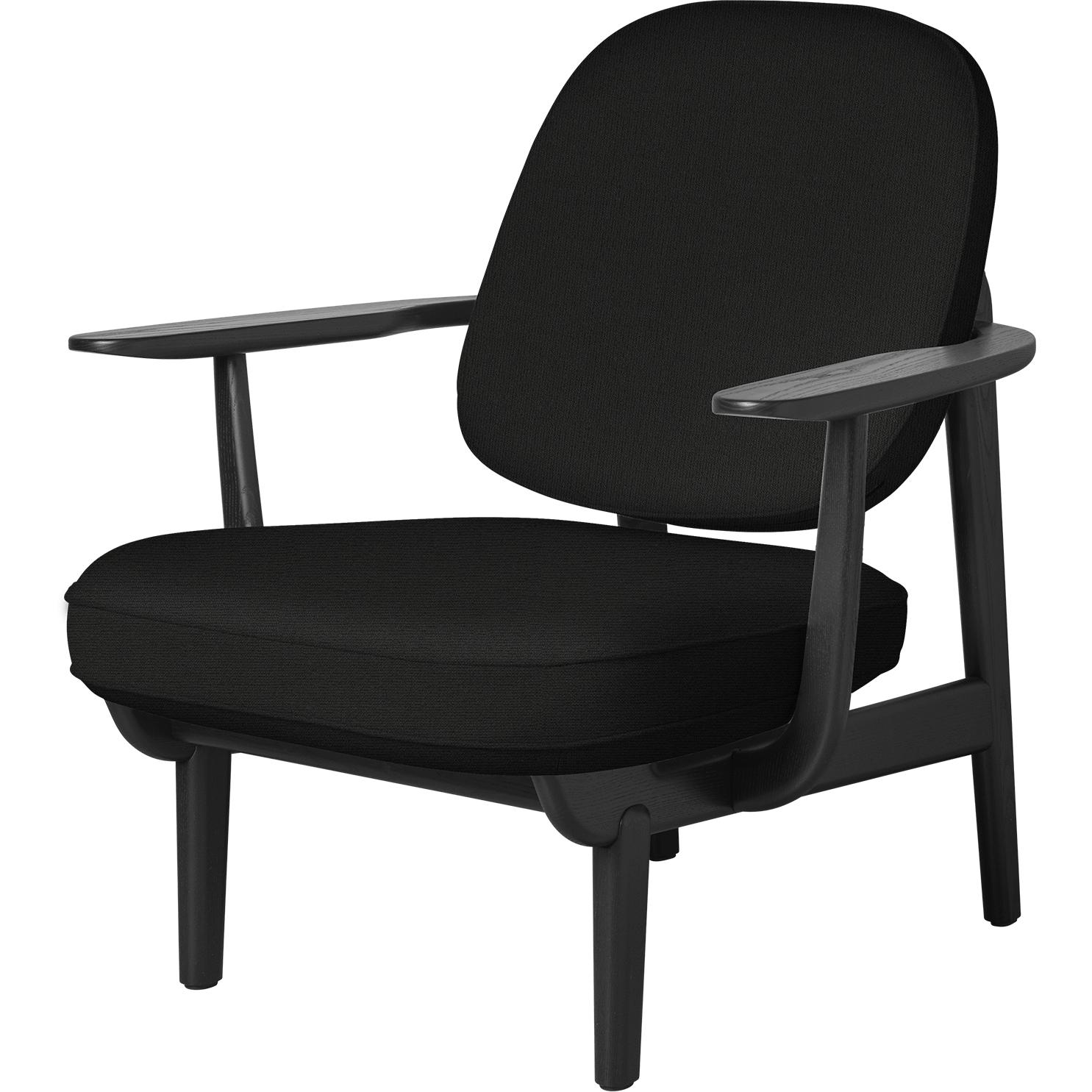 [product_category]-Fritz Hansen Jh97 Fred Lounge Chair Black Colored Ash, Black-Fritz Hansen-JH97-christianshavn 1175-FRI-1