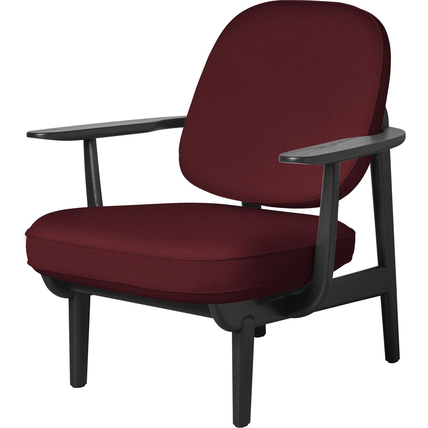 [product_category]-Fritz Hansen Jh97 Fred Lounge Chair Black Colored Ash, Red-Fritz Hansen-JH97-christianshavn 1140-FRI-1