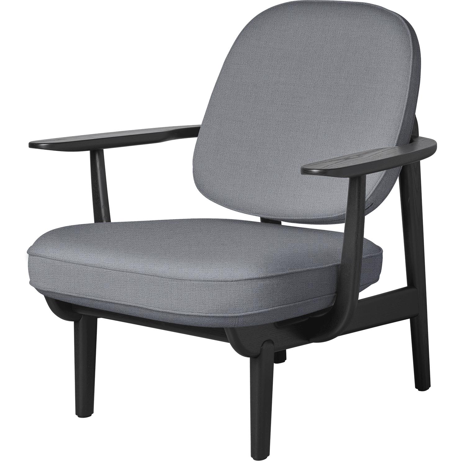 [product_category]-Fritz Hansen Jh97 Fred Lounge Chair Black Dyed Ash, Light Grey-Fritz Hansen-JH97-christianshavn 1170-FRI-1