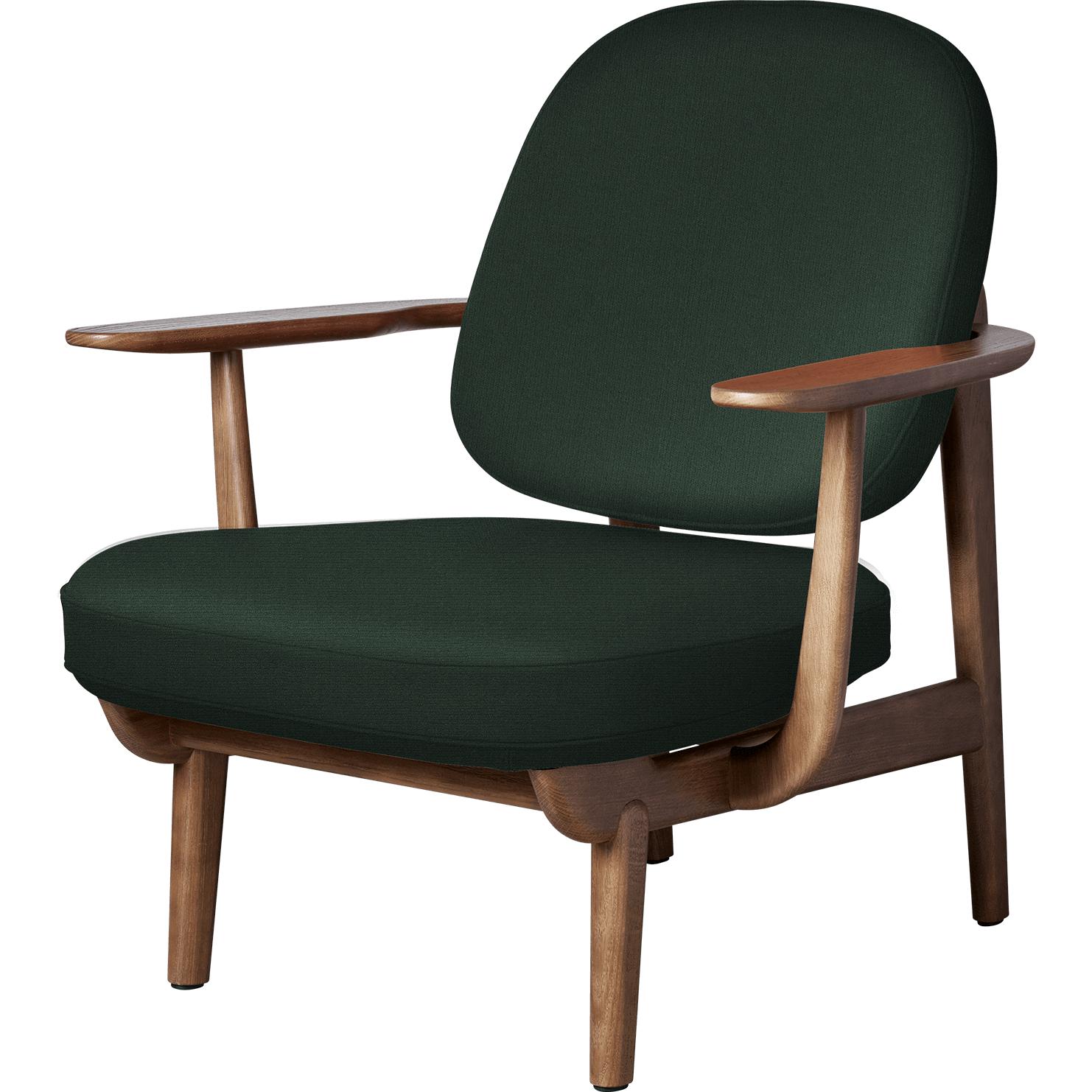 [product_category]-Fritz Hansen Jh97 Fred Lounge Chair Dark Stained Oak, Green-Fritz Hansen-JH97-walnutoak-CH1160-FRI-1