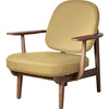  Jh97 Fred Lounge Chair Dark -Bained Oak žlutý