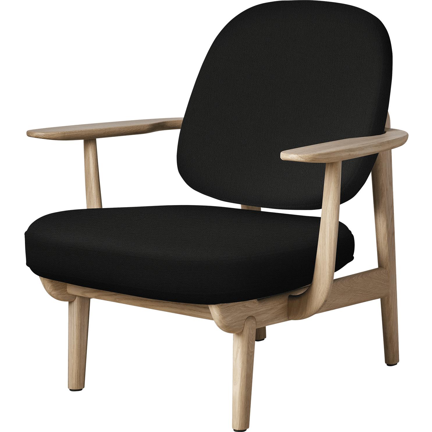 [product_category]-Fritz Hansen Jh97 Fred Lounge Chair Lacquered Oak, Black-Fritz Hansen-JH97-lacqueredoak-CH1175-FRI-1