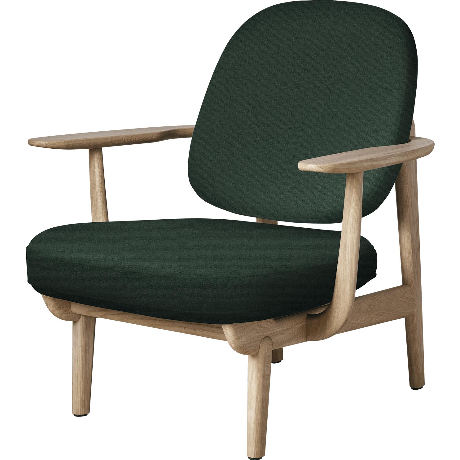 [product_category]-Fritz Hansen Jh97 Fred Lounge Chair Lacquered Oak, Green-Fritz Hansen-JH97-lacqueredoak-CH1160-FRI-1