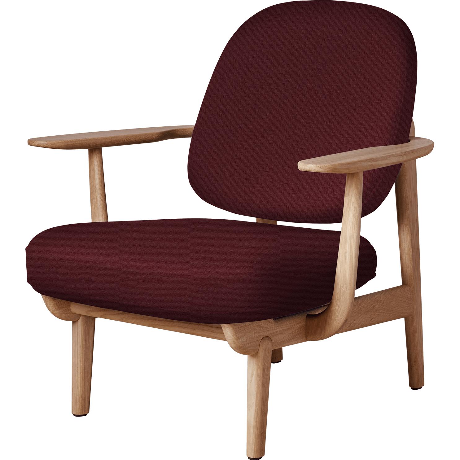 [product_category]-Fritz Hansen Jh97 Fred Lounge Chair Oiled Oak, Light Beige-Fritz Hansen-JH97-oiledoak-CH1120-FRI-1