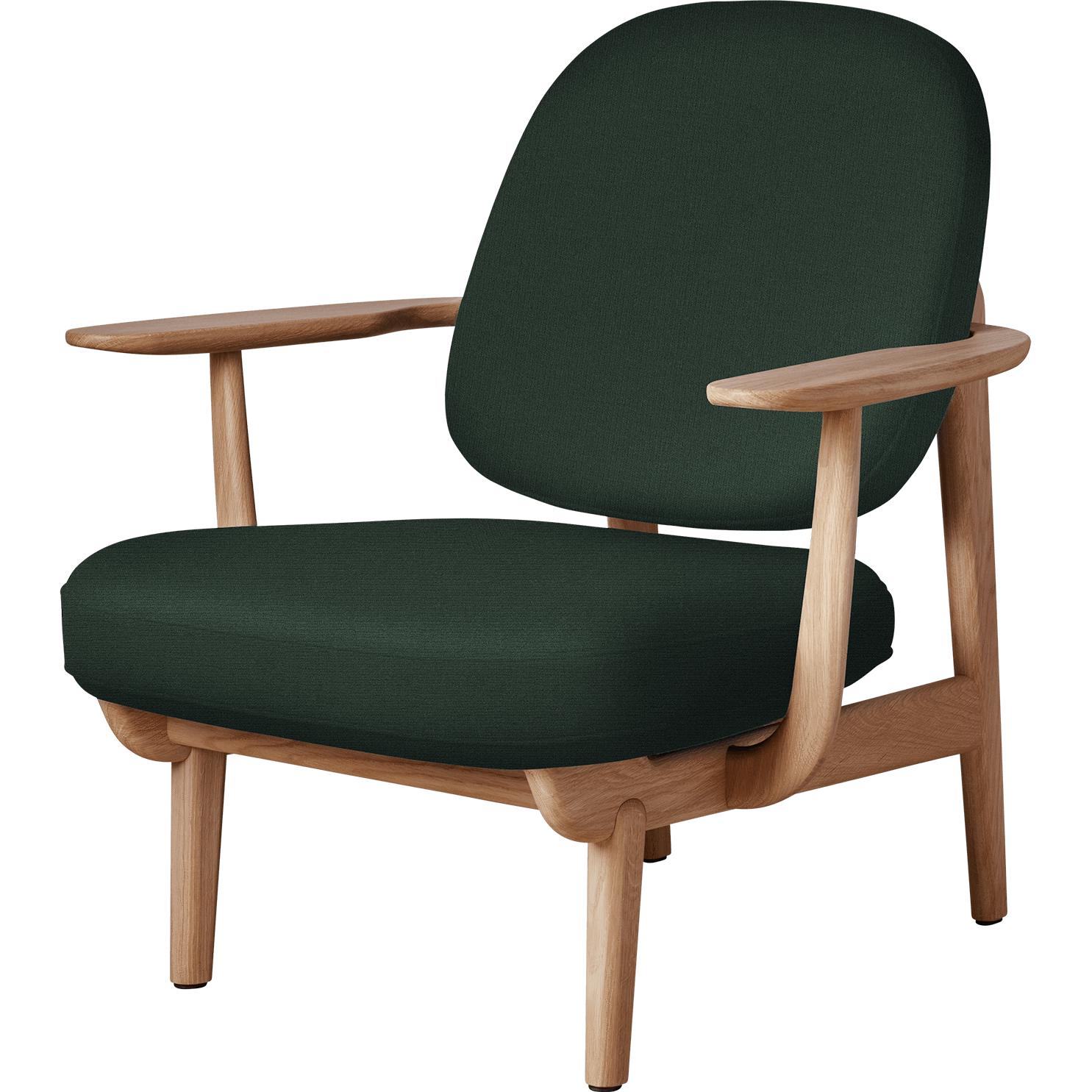 [product_category]-Fritz Hansen Jh97 Fred Lounge Chair Oiled Oak, Light Blue-Fritz Hansen-JH97-oiledoak-CH1151-FRI-1