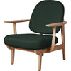  Jh97 Fred Lounge Chair Oillared Oak světle modrá