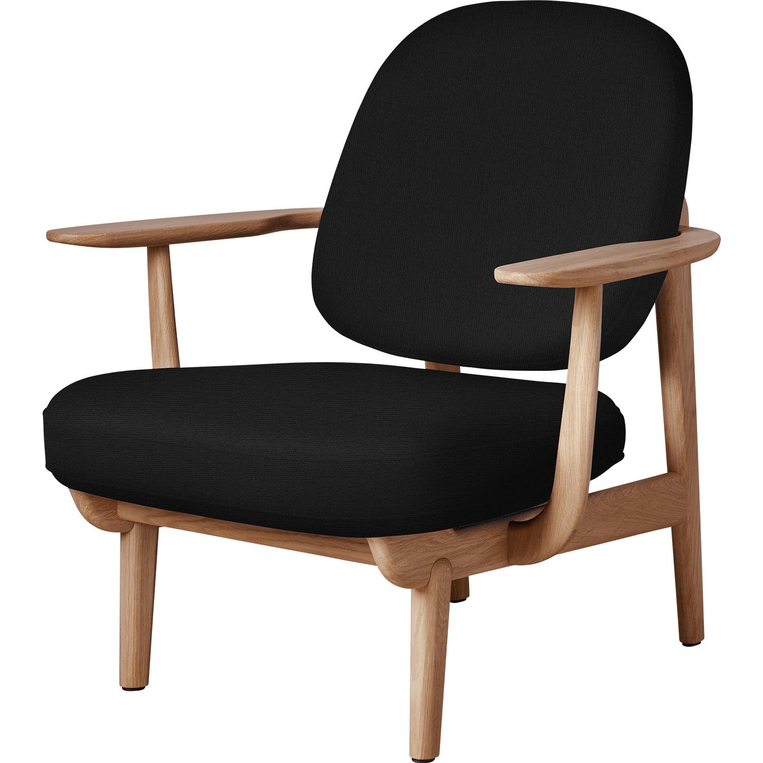 [product_category]-Fritz Hansen Jh97 Fred Lounge Chair Oiled Oak, Light Grey-Fritz Hansen-JH97-oiledoak-CH1170-FRI-1