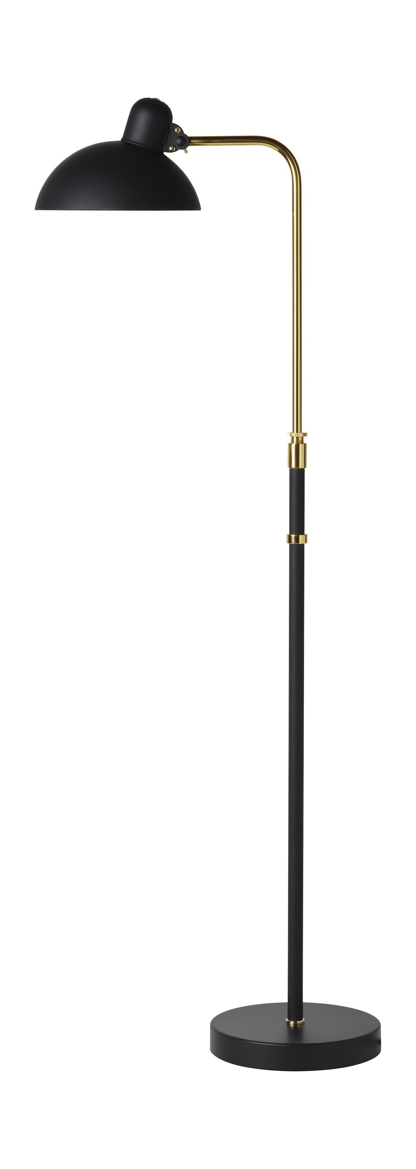 [product_category]-Fritz Hansen Kaiser Idell 6580 F Floor Lamp, Black Matt/Brass-Fritz Hansen-5702370000912-11721008-FRI-1