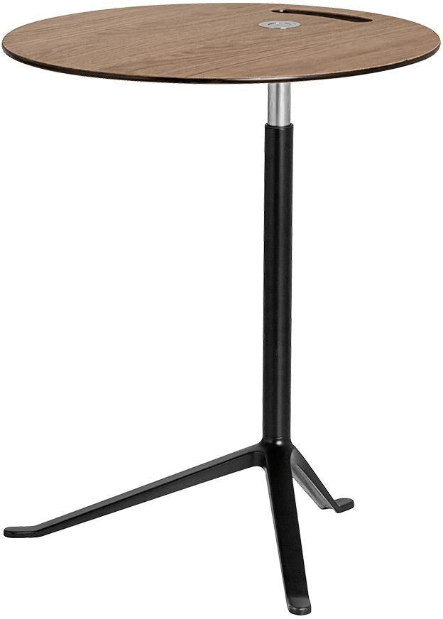 [product_category]-Fritz Hansen Ks11 Little Friend Adjustable Table, Black Powdercoated Aluminium/Walnut Laminate-Fritz Hansen-KS11-walnut veneer/powder coated-FRI-1