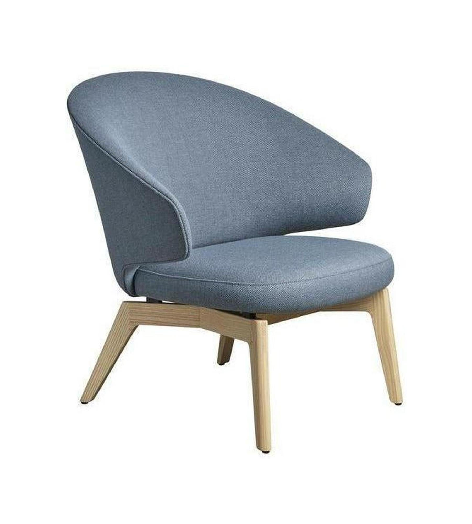 [product_category]-Fritz Hansen Let Lounge Chair, Ash/Rewool Light Blue-Fritz Hansen-SH200-REWOOL768-ASK-FRI-1