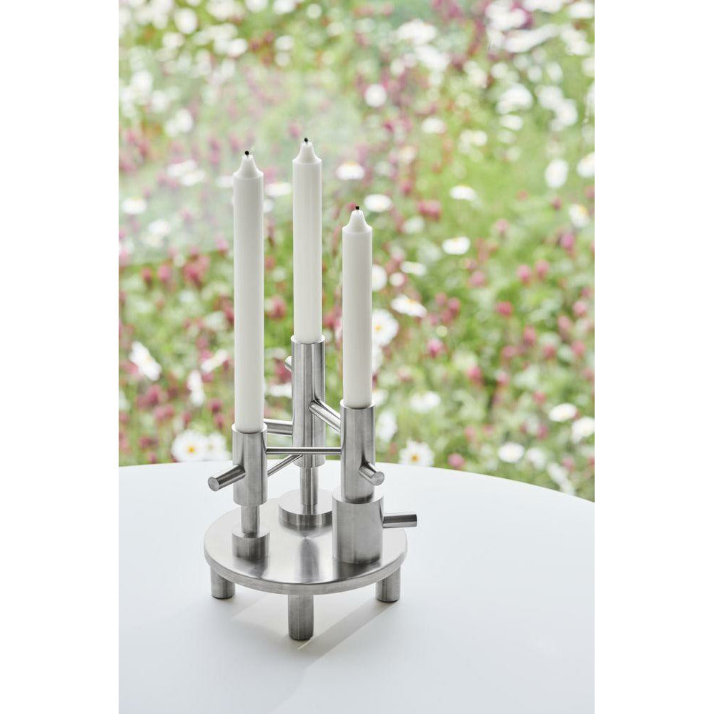 [product_category]-Fritz Hansen Light Touch Candle Holder Steel, ø16 Cm-Fritz Hansen-5704890400876-840087-FRI-2