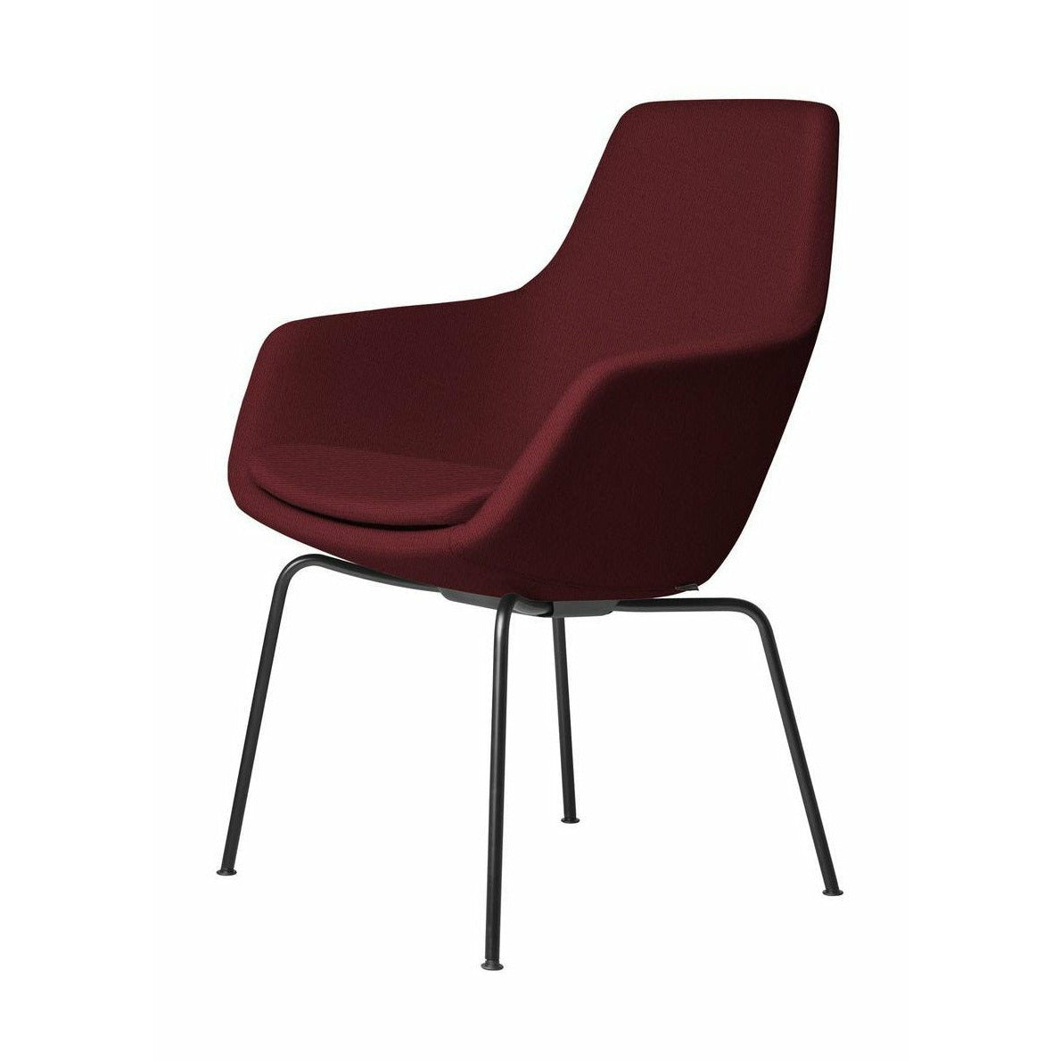 [product_category]-Fritz Hansen Little Giraffe Armchair Black Base Fabric Christianshavn, Red Uni-Fritz Hansen-3201-BLCK-CHRI-1140-FRI-1