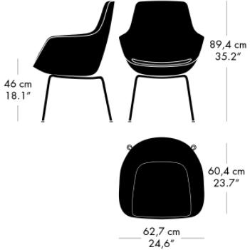 [product_category]-Fritz Hansen Little Giraffe Armchair Chrome Base Fabric Christianshavn, Dark Orange-Fritz Hansen-3201-CHRO-CHRI-1134-FRI-2