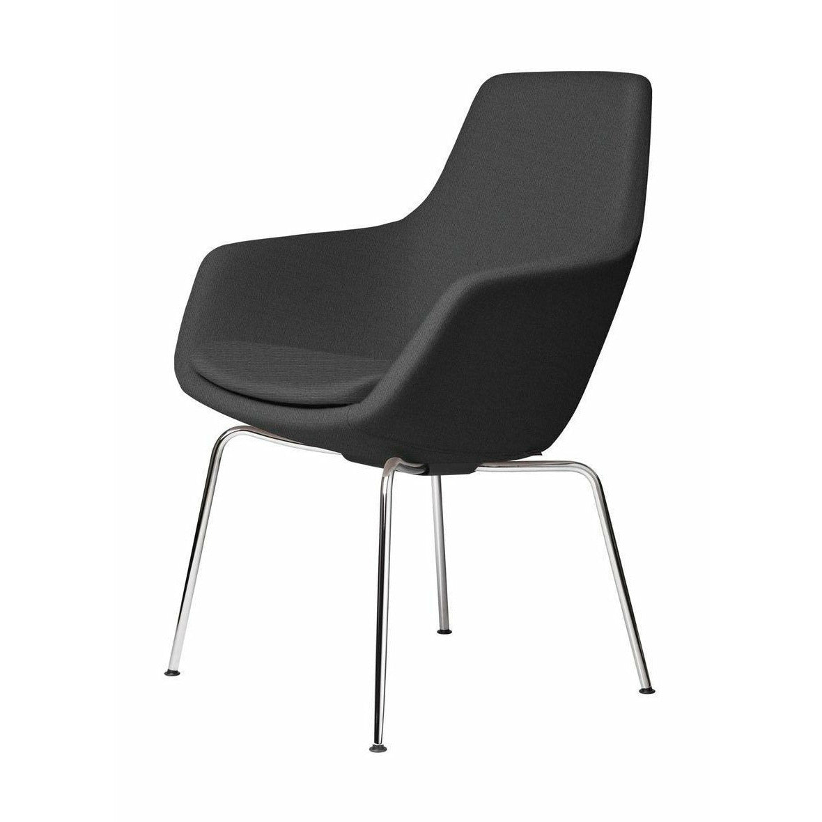 [product_category]-Fritz Hansen Little Giraffe Armchair Chrome Base Fabric Christianshavn, Grey Uni-Fritz Hansen-3201-CHRO-CHRI-1172-FRI-1