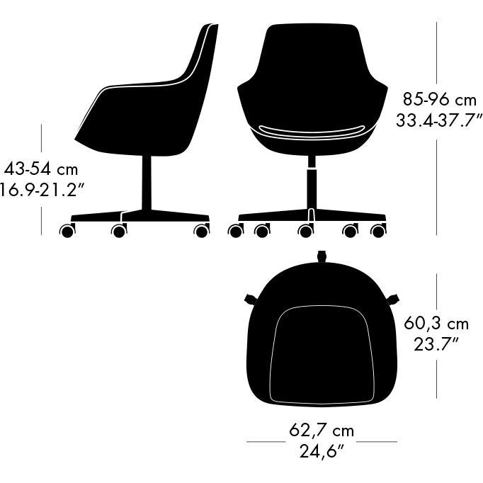 [product_category]-Fritz Hansen Little Giraffe Swivel Chair Fabric Christianshavn, Light Beige-Fritz Hansen-3211-ALU-CHRI-1120-FRI-2