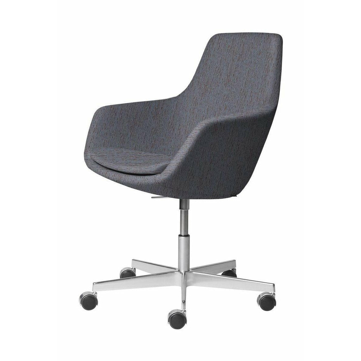 [product_category]-Fritz Hansen Little Giraffe Swivel Chair Fabric Christianshavn, Orange/Blue-Fritz Hansen-3211-ALU-CHRI-1150-FRI-1