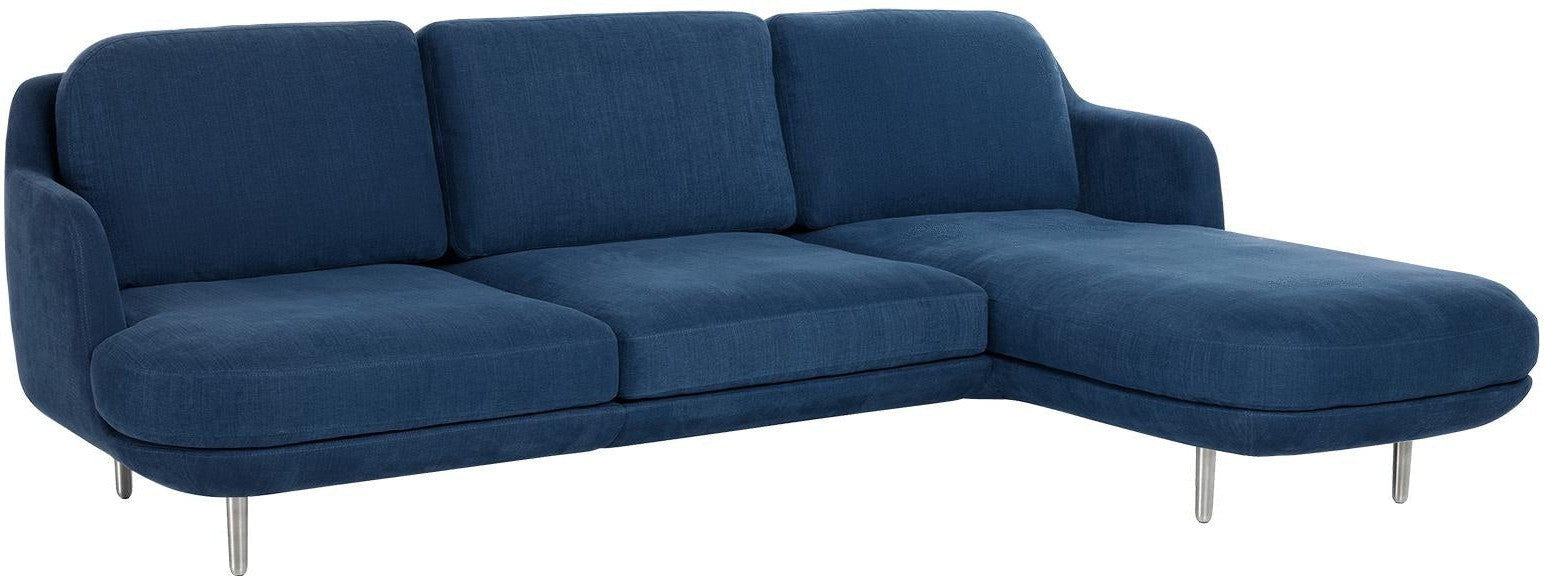 [product_category]-Fritz Hansen Lune Sofa M. Chaiselong Right 3 Persons, Linara Indigo-Fritz Hansen-JH302-2494/30-FRI-1