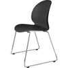 Fritz Hansen N02™ Recycle Chair Chromed Steel, Black