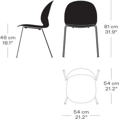 [product_category]-Fritz Hansen N02 Recycle Chair Monochrome 4 Legged, Light Blue-Fritz Hansen-N02-10-LightBlue/LightBlue-FRI-2