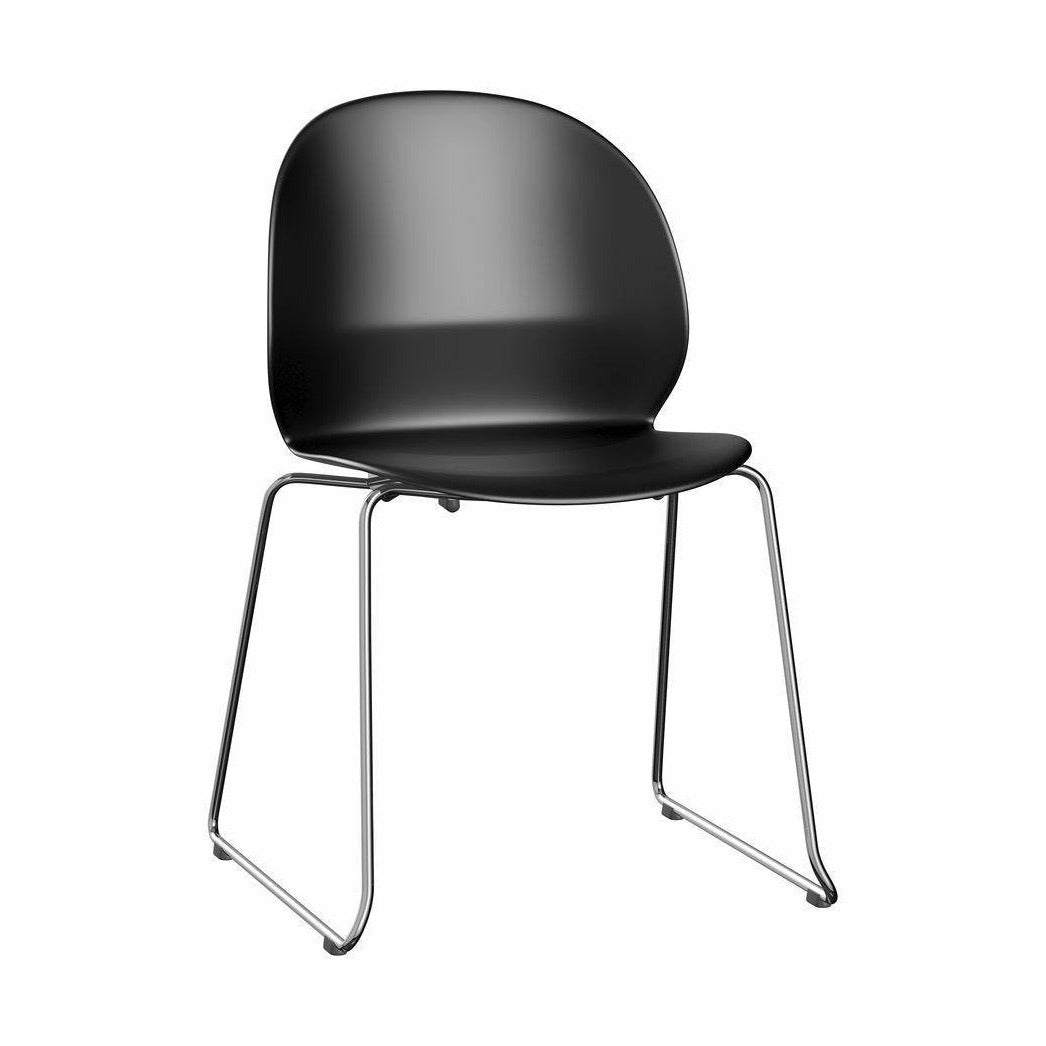 [product_category]-Fritz Hansen N02 Recycle Chair With Welded Connecting Device, Black/Chrome-Fritz Hansen-N02-21-Black-Chrome-FRI-1