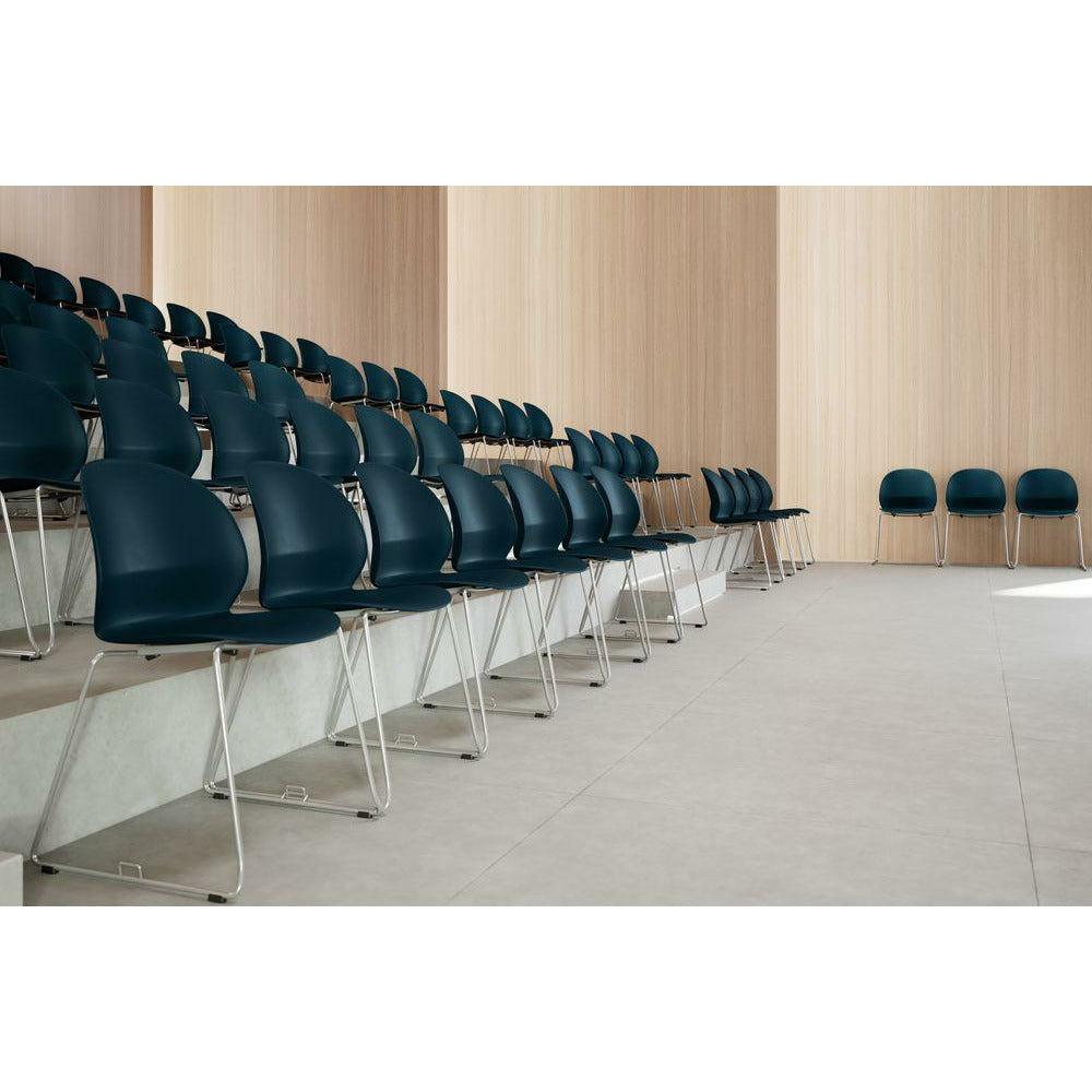 [product_category]-Fritz Hansen N02 Recycle Chair With Welded Connecting Device, Dark Blue/Chrome-Fritz Hansen-N02-21-Dark-Blue-Chrome-FRI-3