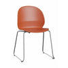 Recyklová židle Fritz Hansen N02 se svařovaným spojovacím zařízením, tmavě oranžové/chrome