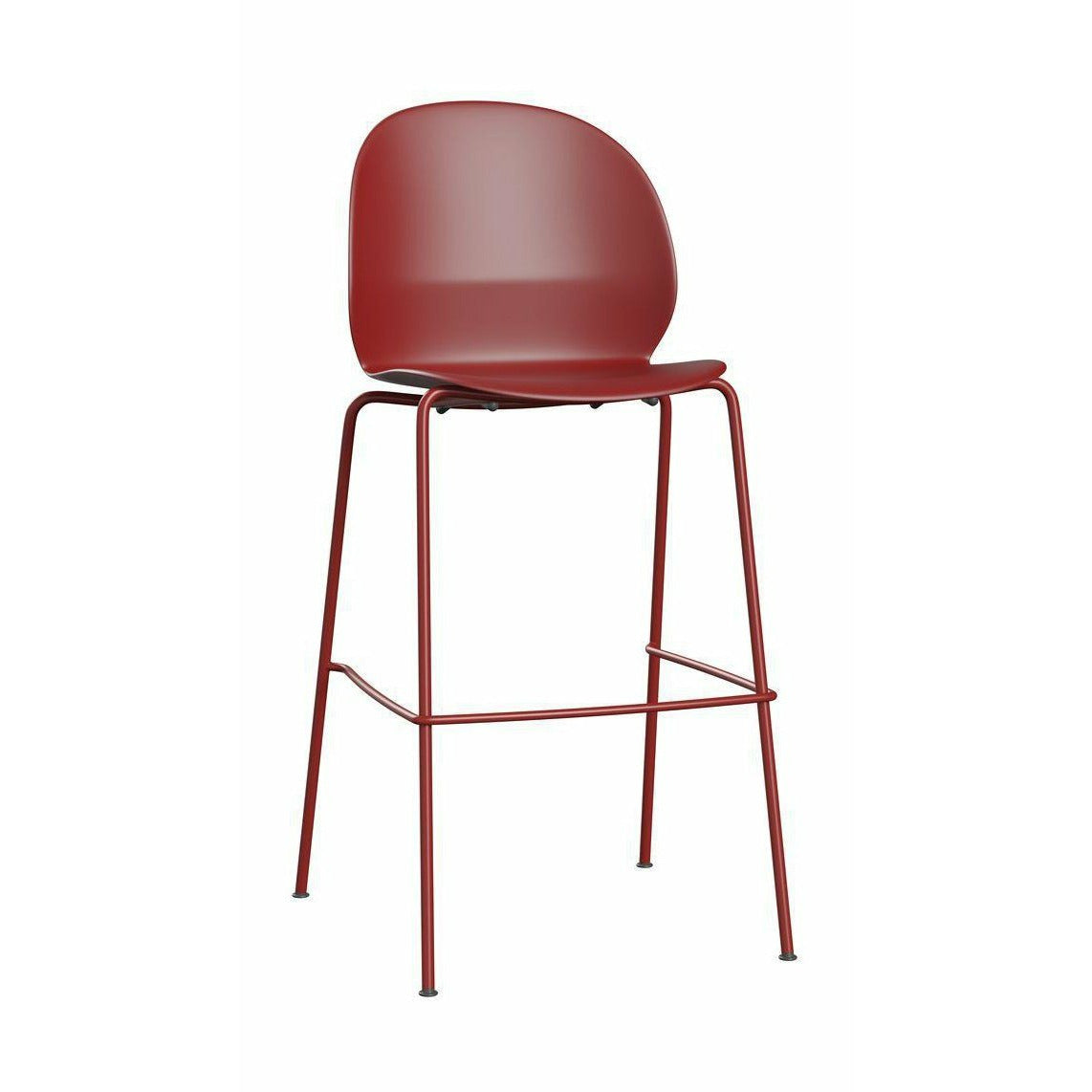 [product_category]-Fritz Hansen N02 Recycle High Bar Stool, Dark Red/Dark Red-Fritz Hansen-N02-50-Dark-Red-Dark-Red-FRI-1